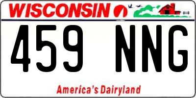 WI license plate 459NNG