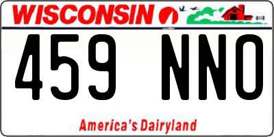WI license plate 459NNO