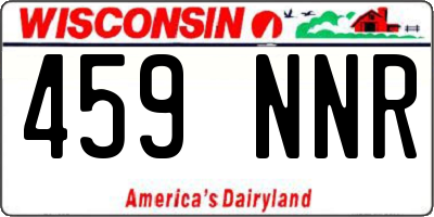 WI license plate 459NNR