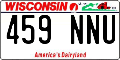 WI license plate 459NNU