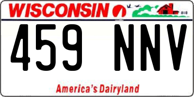WI license plate 459NNV