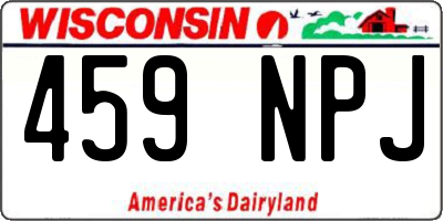 WI license plate 459NPJ