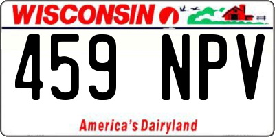 WI license plate 459NPV