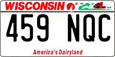 WI license plate 459NQC