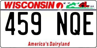WI license plate 459NQE