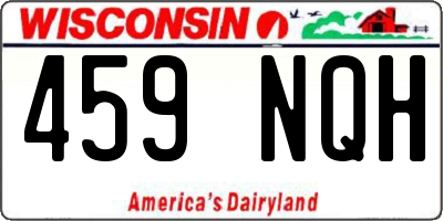 WI license plate 459NQH