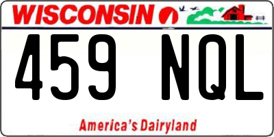 WI license plate 459NQL