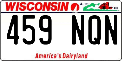 WI license plate 459NQN