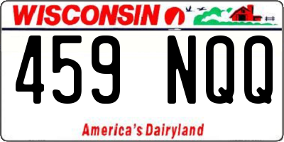 WI license plate 459NQQ