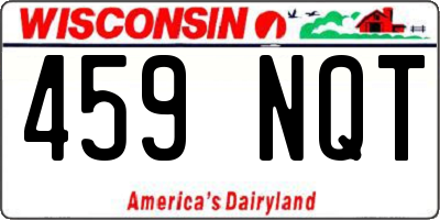 WI license plate 459NQT