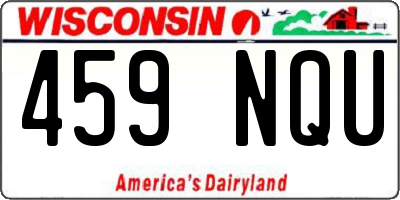 WI license plate 459NQU