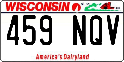 WI license plate 459NQV
