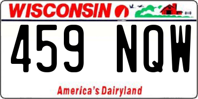 WI license plate 459NQW