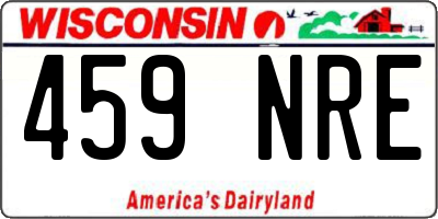 WI license plate 459NRE