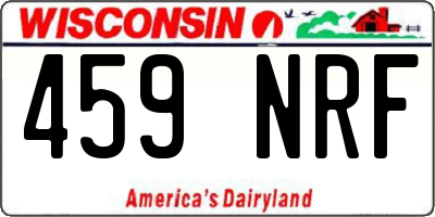 WI license plate 459NRF