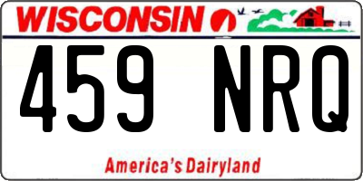 WI license plate 459NRQ