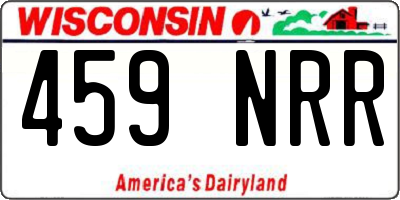 WI license plate 459NRR