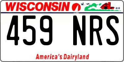 WI license plate 459NRS