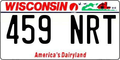 WI license plate 459NRT