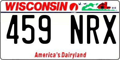 WI license plate 459NRX