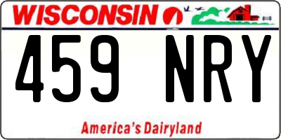 WI license plate 459NRY
