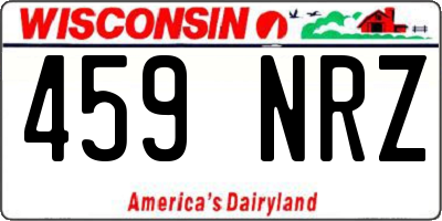 WI license plate 459NRZ
