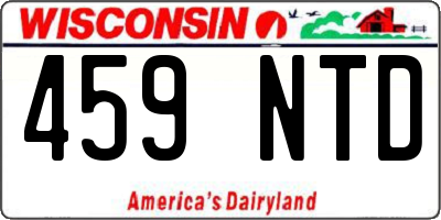 WI license plate 459NTD
