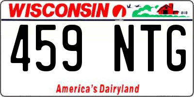 WI license plate 459NTG