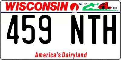 WI license plate 459NTH