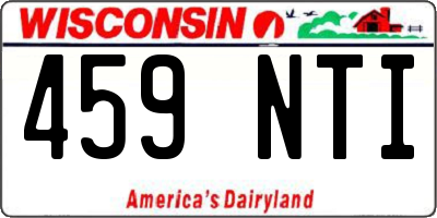 WI license plate 459NTI