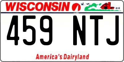 WI license plate 459NTJ