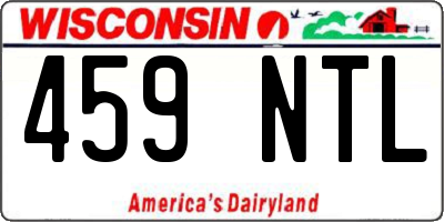 WI license plate 459NTL