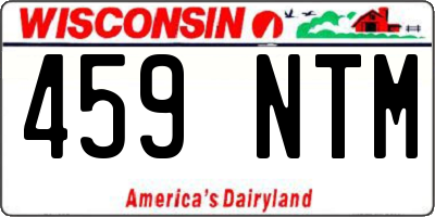 WI license plate 459NTM