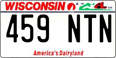 WI license plate 459NTN