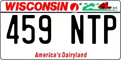 WI license plate 459NTP
