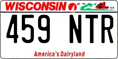 WI license plate 459NTR