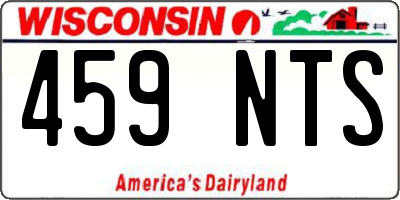 WI license plate 459NTS