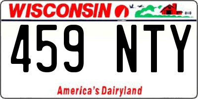 WI license plate 459NTY
