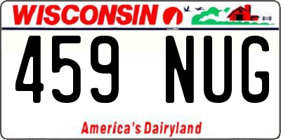 WI license plate 459NUG