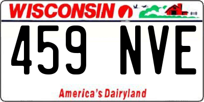 WI license plate 459NVE