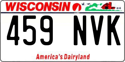 WI license plate 459NVK