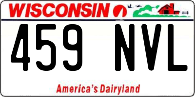 WI license plate 459NVL