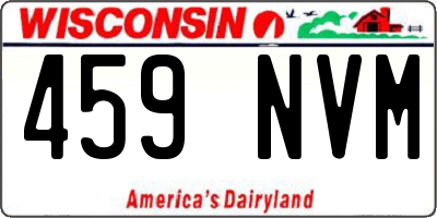 WI license plate 459NVM
