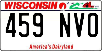 WI license plate 459NVO