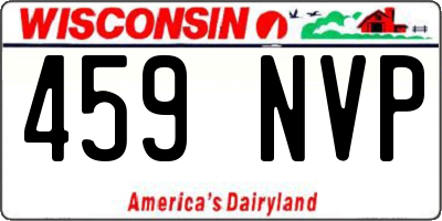 WI license plate 459NVP