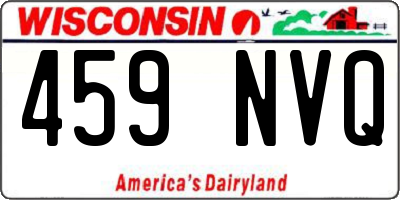 WI license plate 459NVQ