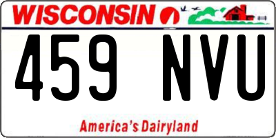 WI license plate 459NVU