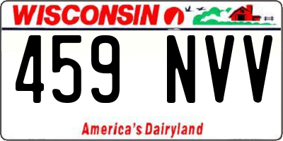 WI license plate 459NVV