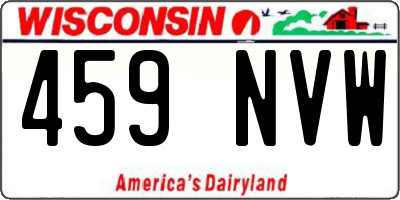 WI license plate 459NVW