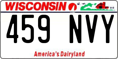 WI license plate 459NVY